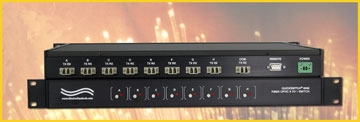 QuickSwitch Model 6262 All Fiber Optic LC Duplex 8-to-1 Switch w/RS232 Remote